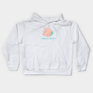 Pink natural cat Kids Hoodie